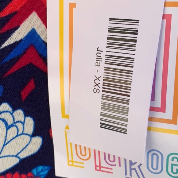 NWT Lularoe Julia Print Dress XXS - Picture 5 of 7